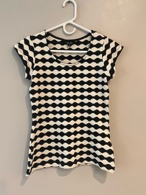 Saint + Sofia textured knit short sleeve top Sz XS / US 4